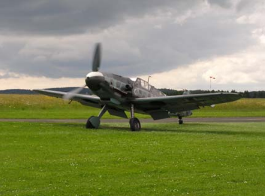 Bf 109 G-6 auf dem Breitscheider Flugplatz